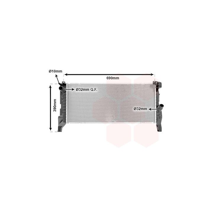 Radiatorius, variklio aušinimas VAN WEZEL 06012705