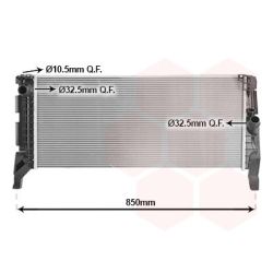 Radiatorius, variklio aušinimas VAN WEZEL 06012745