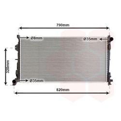 Radiatorius, variklio aušinimas VAN WEZEL 07002092