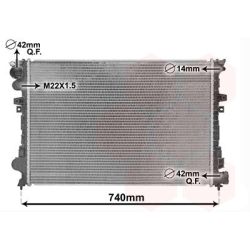 Radiatorius, variklio aušinimas VAN WEZEL 09002079