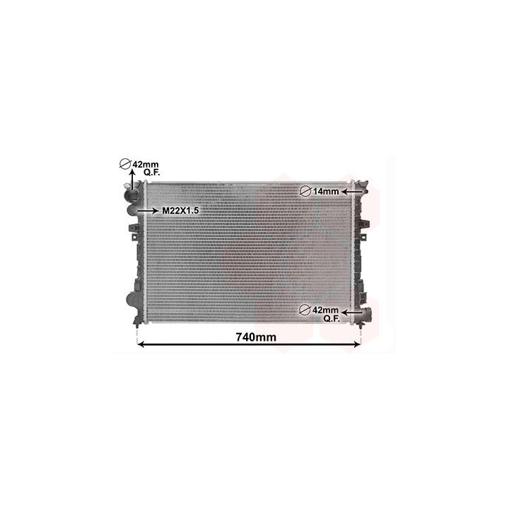 Radiatorius, variklio aušinimas VAN WEZEL 09002079