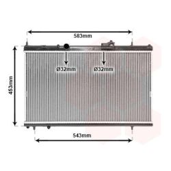 Radiatorius, variklio aušinimas VAN WEZEL 09002228