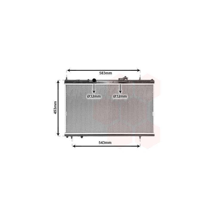 Radiatorius, variklio aušinimas VAN WEZEL 09002228