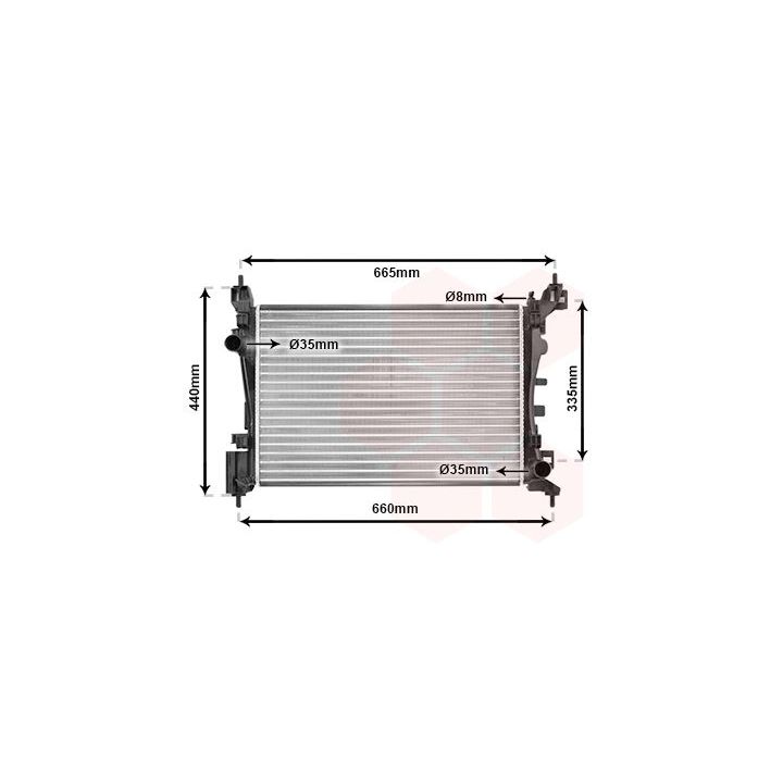 Radiatorius, variklio aušinimas VAN WEZEL 09002261