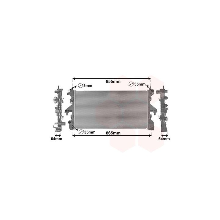 Radiatorius, variklio aušinimas VAN WEZEL 09012711