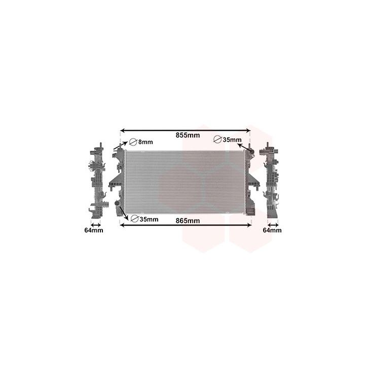 Radiatorius, variklio aušinimas VAN WEZEL 09012712