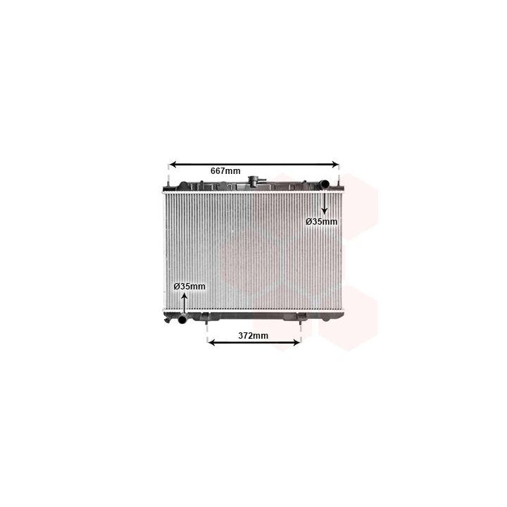 Radiatorius, variklio aušinimas VAN WEZEL 13002241