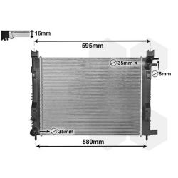 Radiatorius, variklio aušinimas VAN WEZEL 15002007