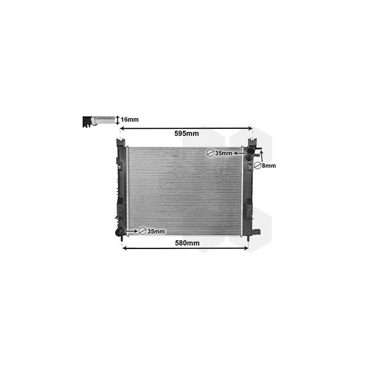 Radiatorius, variklio aušinimas VAN WEZEL 15002007