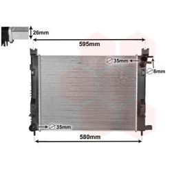 Radiatorius, variklio aušinimas VAN WEZEL 15002008