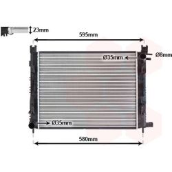 Radiatorius, variklio aušinimas VAN WEZEL 15012007