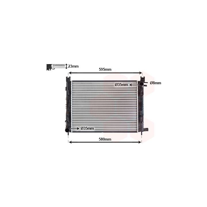 Radiatorius, variklio aušinimas VAN WEZEL 15012007