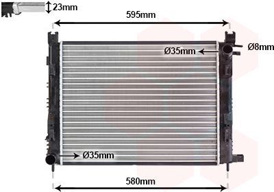 Radiatorius, variklio aušinimas VAN WEZEL 15012007