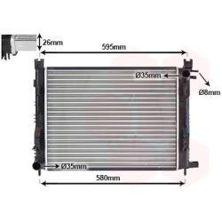 Radiatorius, variklio aušinimas VAN WEZEL 15012008