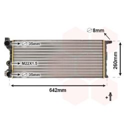 Radiatorius, variklio aušinimas VAN WEZEL 17002074