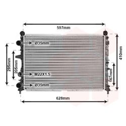 Radiatorius, variklio aušinimas VAN WEZEL 17002095