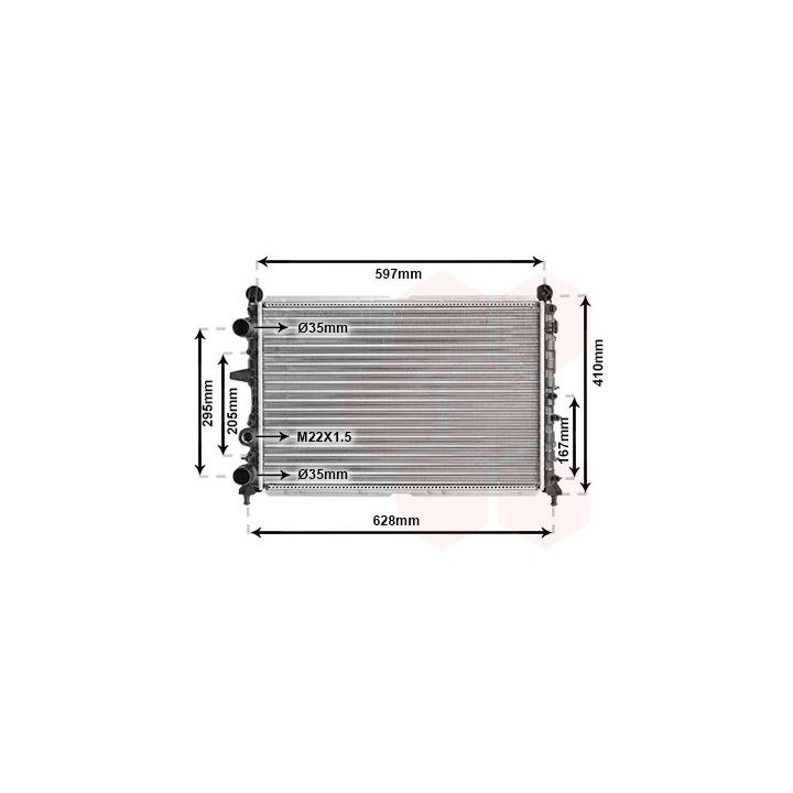 Radiatorius, variklio aušinimas VAN WEZEL 17002095
