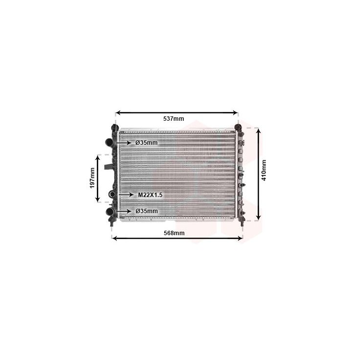 Radiatorius, variklio aušinimas VAN WEZEL 17002109