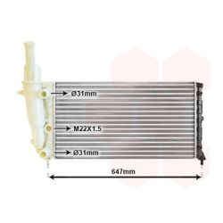 Radiatorius, variklio aušinimas VAN WEZEL 17002141
