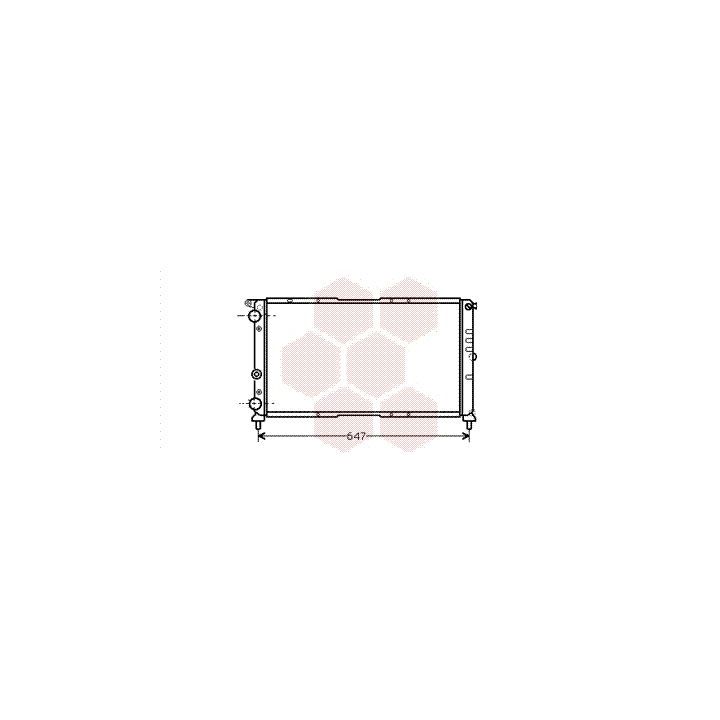 Radiatorius, variklio aušinimas VAN WEZEL 17002142