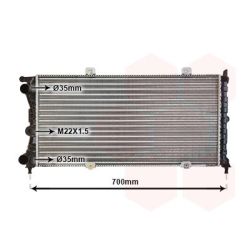 Radiatorius, variklio aušinimas VAN WEZEL 17002143