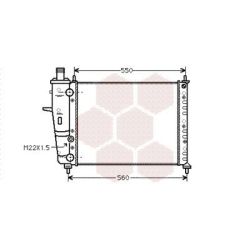 Radiatorius, variklio aušinimas VAN WEZEL 17002160