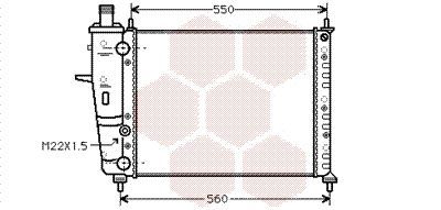 Radiatorius, variklio aušinimas VAN WEZEL 17002160