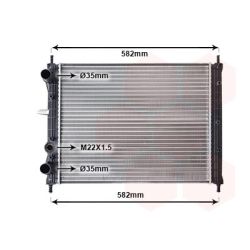 Radiatorius, variklio aušinimas VAN WEZEL 17002161