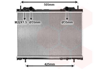 Radiatorius, variklio aušinimas VAN WEZEL 17002184