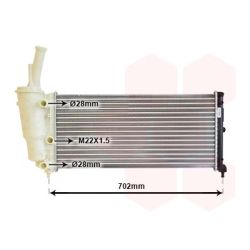Radiatorius, variklio aušinimas VAN WEZEL 17002200