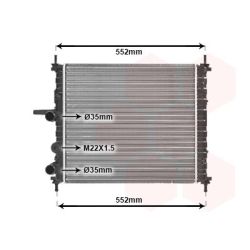 Radiatorius, variklio aušinimas VAN WEZEL 17002201