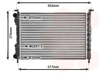Radiatorius, variklio aušinimas VAN WEZEL 17002224