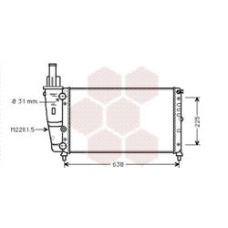 Radiatorius, variklio aušinimas VAN WEZEL 17002228