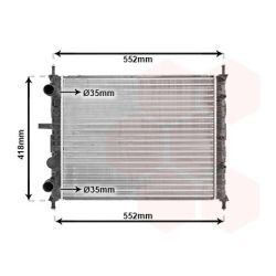Radiatorius, variklio aušinimas VAN WEZEL 17002229