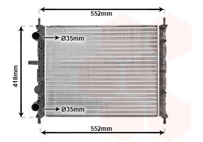 Radiatorius, variklio aušinimas VAN WEZEL 17002229