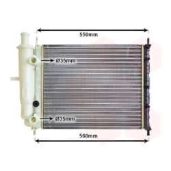 Radiatorius, variklio aušinimas VAN WEZEL 17002233