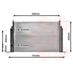 Radiatorius, variklio aušinimas VAN WEZEL 17002244