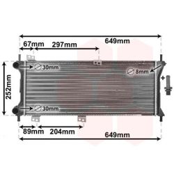 Radiatorius, variklio aušinimas VAN WEZEL 17002258