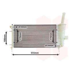 Radiatorius, variklio aušinimas VAN WEZEL 17002281