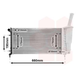 Radiatorius, variklio aušinimas VAN WEZEL 17002290