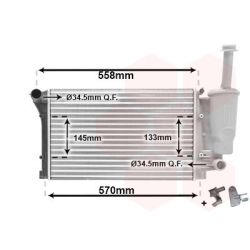 Radiatorius, variklio aušinimas VAN WEZEL 17002291