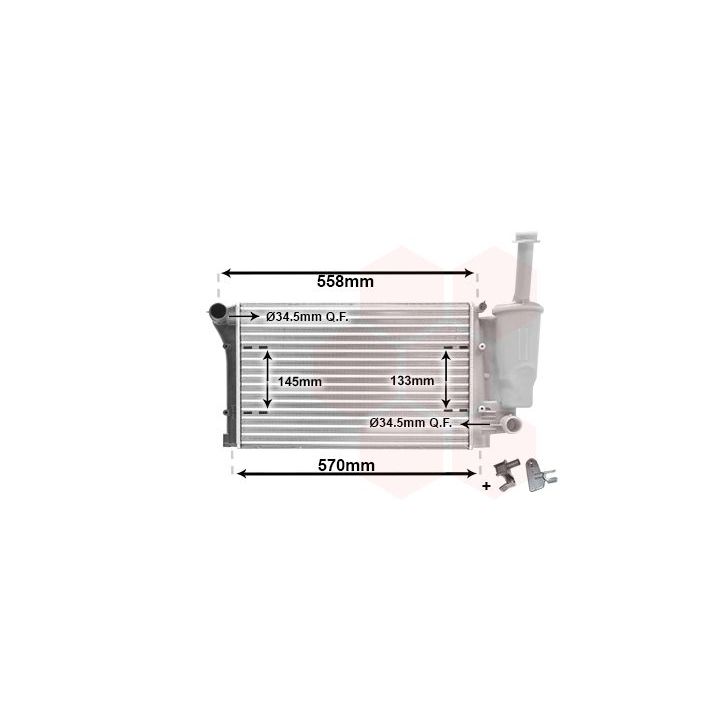 Radiatorius, variklio aušinimas VAN WEZEL 17002291