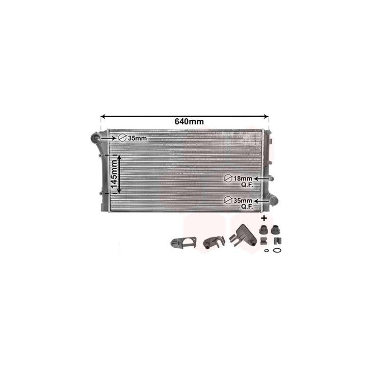 Radiatorius, variklio aušinimas VAN WEZEL 17002295