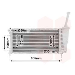 Radiatorius, variklio aušinimas VAN WEZEL 17002308