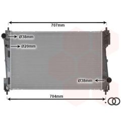 Radiatorius, variklio aušinimas VAN WEZEL 17002311
