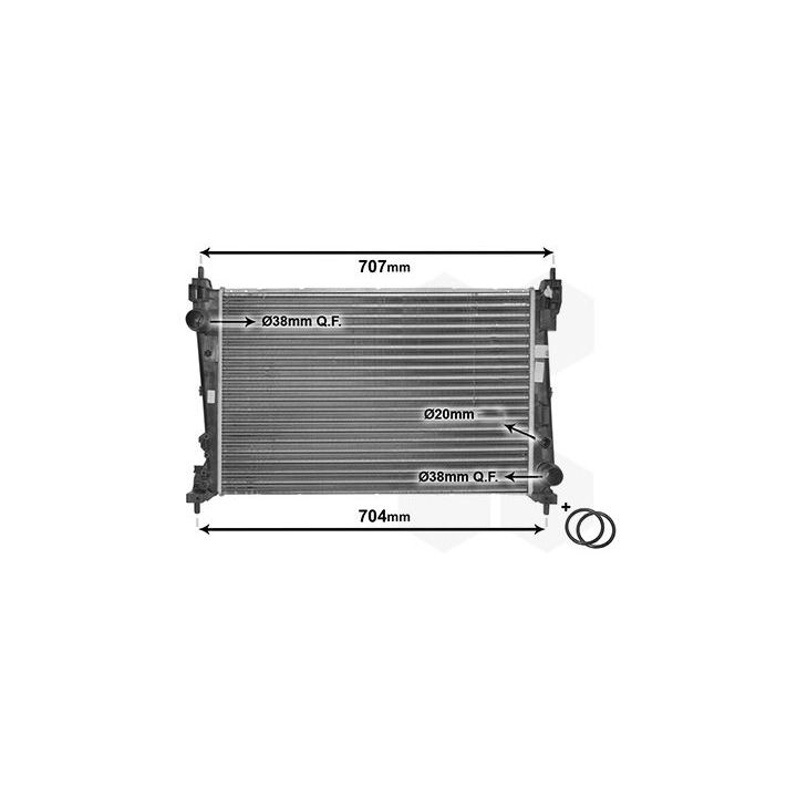 Radiatorius, variklio aušinimas VAN WEZEL 17002312