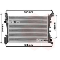 Radiatorius, variklio aušinimas VAN WEZEL 17002318