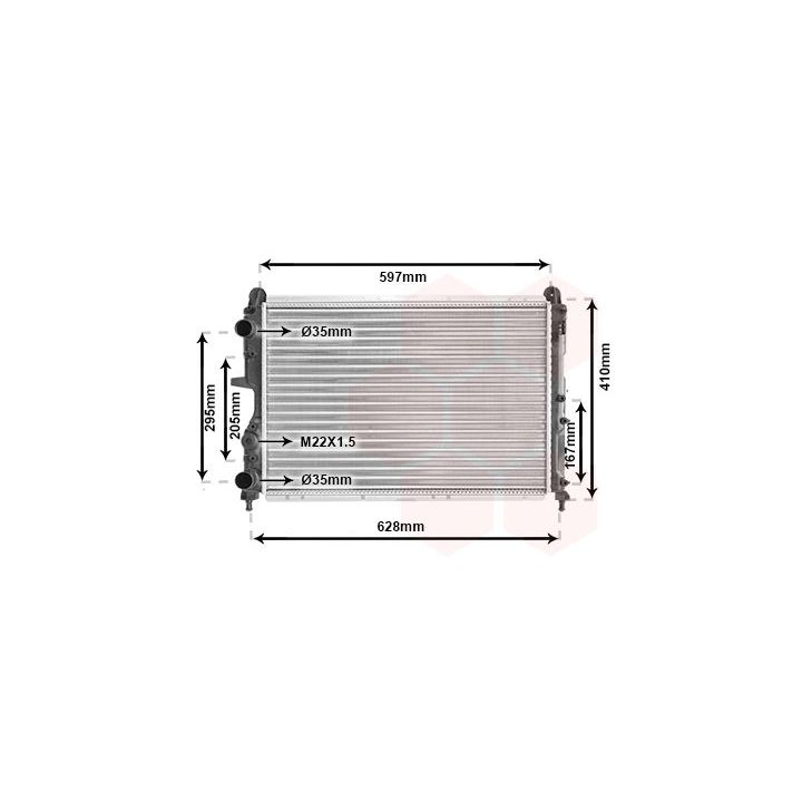 Radiatorius, variklio aušinimas VAN WEZEL 17002322