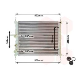 Radiatorius, variklio aušinimas VAN WEZEL 17002326