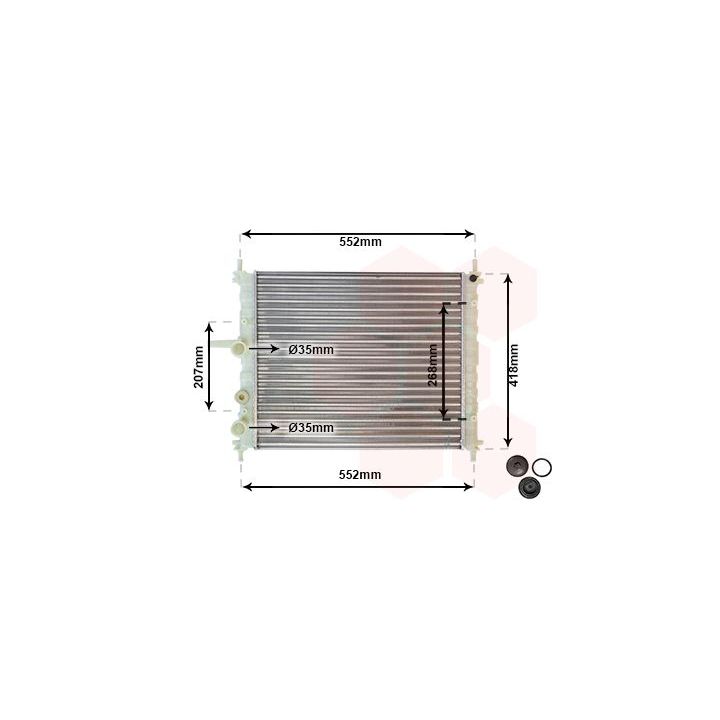 Radiatorius, variklio aušinimas VAN WEZEL 17002326